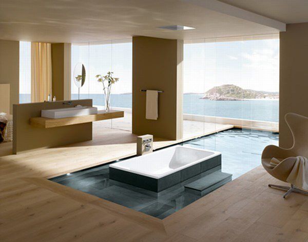 баня с дървени елементи 